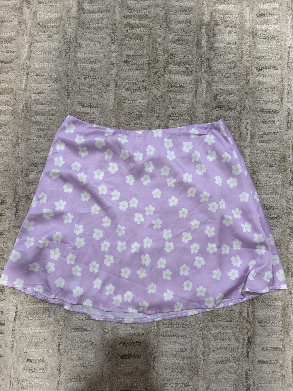 Lavender Floral A-Line Skirt - Princess Polly
